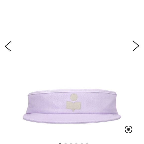 NWT Isabel Marant Women’s Tyry Visor Lilac Light Purple Hat Cotton One Size main image 4